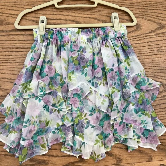 For Love & Lemons Floral Ruffle Skirt - Picture 4 of 4